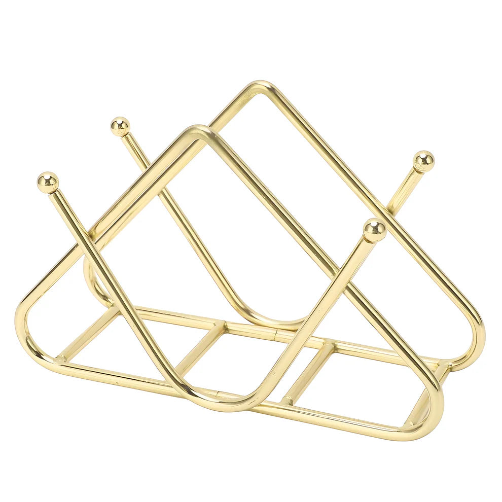 Gold Napkin Holder for Dining Table – Stable Base Tissue Organizer for Kitchen, Office & Restaurant Use